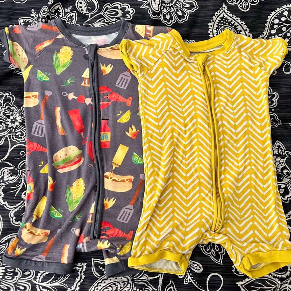Two Little Sleepies Shorty Rompers